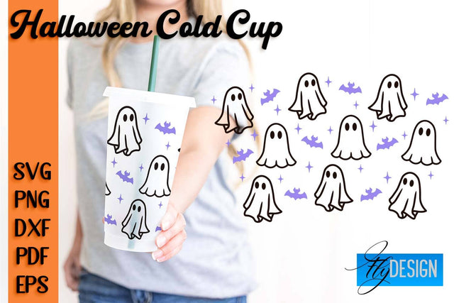 Halloween Cold Cup SVG | Cold cup Wrap SVG SVG Fly Design 