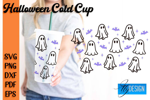 Halloween Cold Cup SVG | Cold cup Wrap SVG SVG Fly Design 