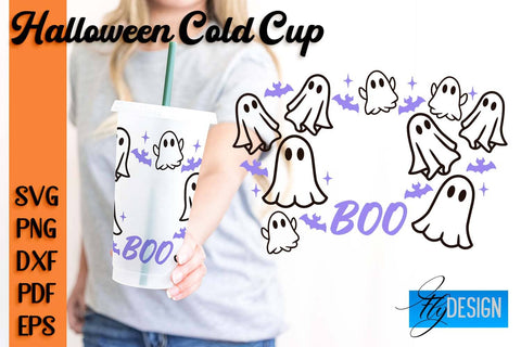 Halloween Cold Cup SVG | Cold cup Wrap SVG SVG Fly Design 