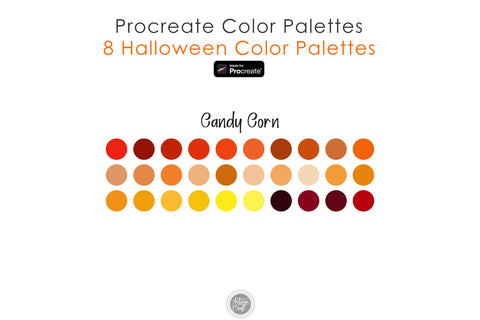 Halloween Color Swatches for Procreate Digital Pattern Artisan Craft SVG 