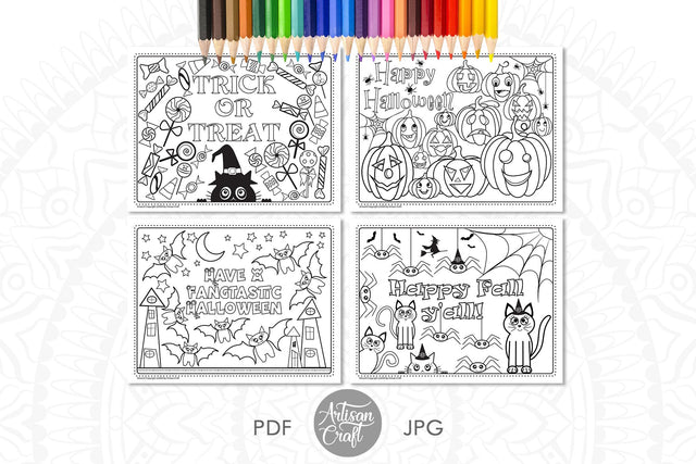 Halloween coloring pages SVG Artisan Craft SVG 