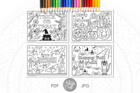 Halloween coloring pages SVG Artisan Craft SVG 