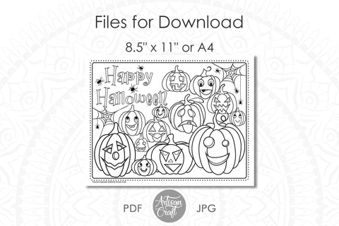 Halloween coloring pages SVG Artisan Craft SVG 