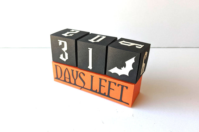 Halloween Countdown Advent Calendar Boxes SVG 3D Paper Risa Rocks It 