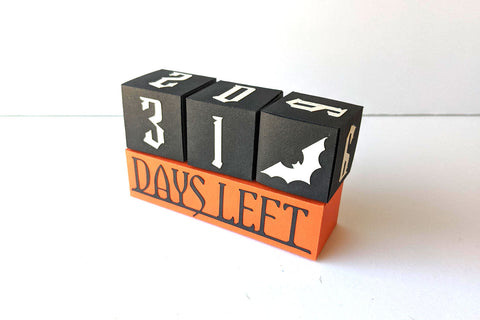 Halloween Countdown Advent Calendar Boxes SVG 3D Paper Risa Rocks It 