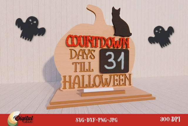 Halloween Countdown Laser Cut. Countdown days Till Halloween SVG Evgenyia Guschina 