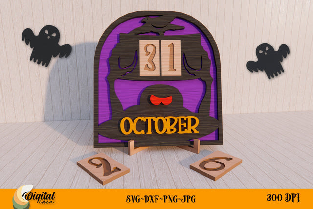 Halloween Countdown Laser Cut. Home Decor SVG. SVG Evgenyia Guschina 