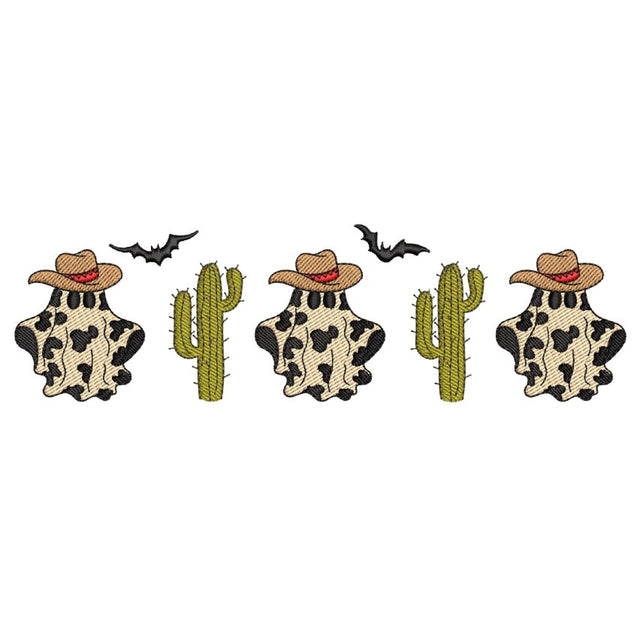 Halloween Cow Embroidery Design, Halloween Western Embroidery, Halloween Cowboy Embroidery Design, 3 sizes, Instant Download Embroidery/Applique DESIGNS Nino Nadaraia 