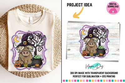 Halloween Cow Sublimation Design Sublimation Morgan Day Designs 