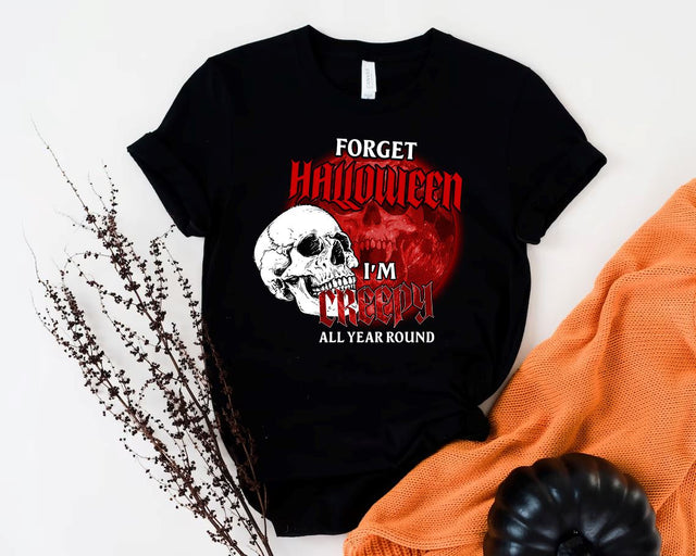 Halloween Creepy all year skull Sublimation Design PNG, Halloween Skeleton, Halloween Sublimations Sublimation BouDesign 
