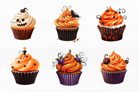 Halloween Cupcakes Clipart Sublimation Regulrcrative 