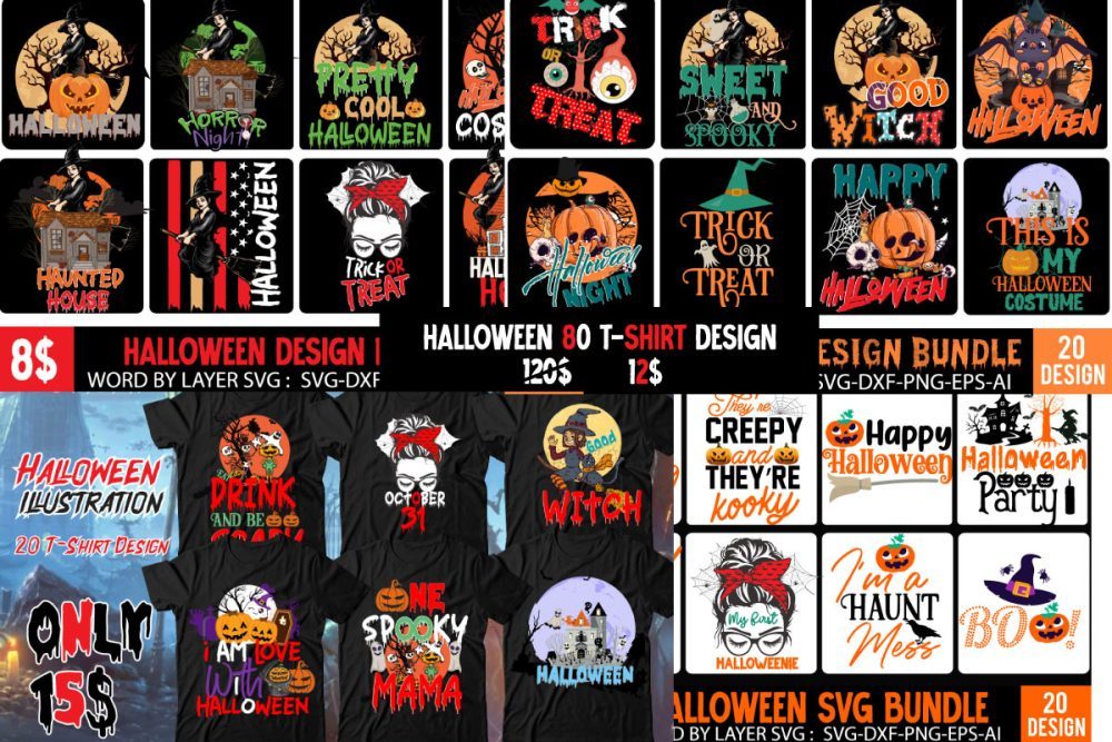 Halloween Cut File Bundle, Halloween SVG bundle, Halloween quote SVG ...