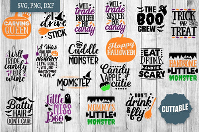 Halloween Cut File Bundle, Halloween SVG bundle, Halloween quote SVG Set SVG Cuttable 