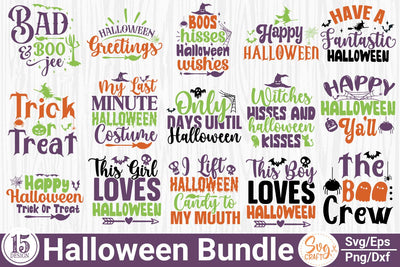 Halloween Cut File Bundle, Halloween SVG bundle, Halloween quote SVG Set SVG Svgcraft 