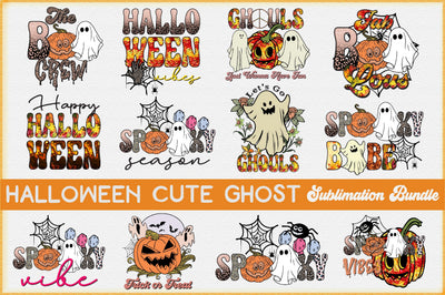 Halloween Cute Ghost Sublimation Bundle Sublimation Creativeart88 
