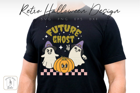 Halloween Cute Ghost SVG Design Retro Halloween Funny Quote SVG OrangeBrushStudio 