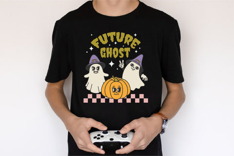 Halloween Cute Ghost SVG Design Retro Halloween Funny Quote SVG OrangeBrushStudio 