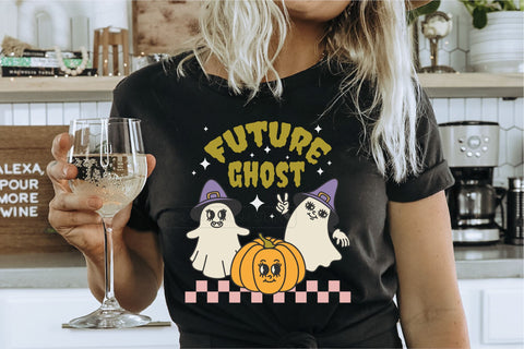Halloween Cute Ghost SVG Design Retro Halloween Funny Quote SVG OrangeBrushStudio 