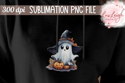 Halloween Cute Ghost T-shirt PNG Sublimation Luvleigh Digitals 