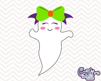 Halloween - Cute Halloween Ghost Svg SVG Crafty Mama Studios 