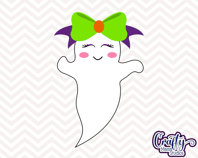 Halloween - Cute Halloween Ghost Svg SVG Crafty Mama Studios 