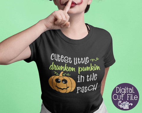 Halloween - Cutest Drunk In The Patch Svg - Pumpkin SVG Crafty Mama Studios 