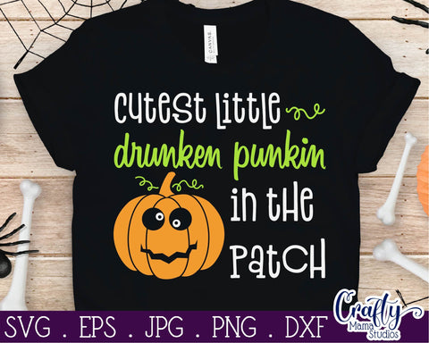 Halloween - Cutest Drunk In The Patch Svg - Pumpkin SVG Crafty Mama Studios 