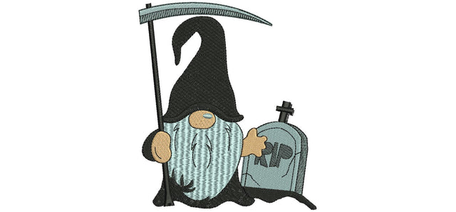 Halloween Death Gnome Embroidery Design Embroidery/Applique DESIGNS NextEmbroidery 