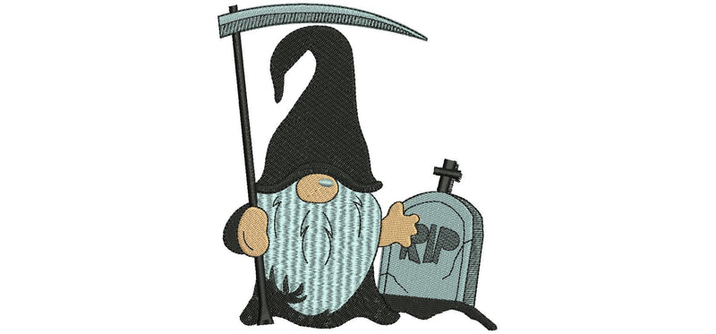 Halloween Death Gnome Embroidery Design Embroidery/Applique DESIGNS NextEmbroidery 