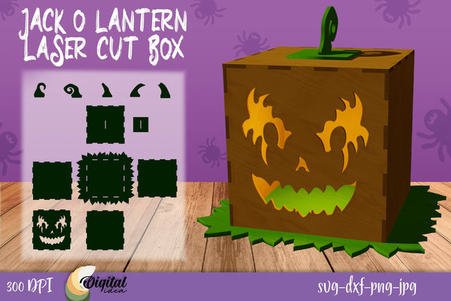 Halloween Decor. Halloween 3D. Jack o Lantern Laser Cut. SVG Evgenyia Guschina 