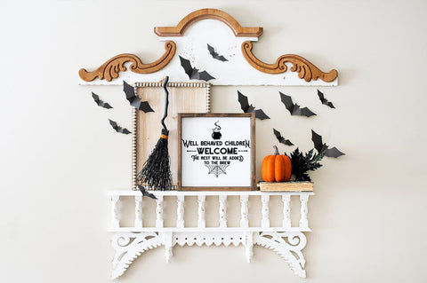Halloween Decor SVG - Well Behaved Children Welcome Halloween SVG SVG Pickled Thistle Creative 