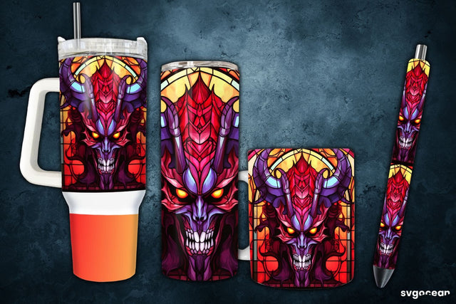 Halloween Demon Bundle | Tumbler | Mug | Pen Sublimation SvgOcean 