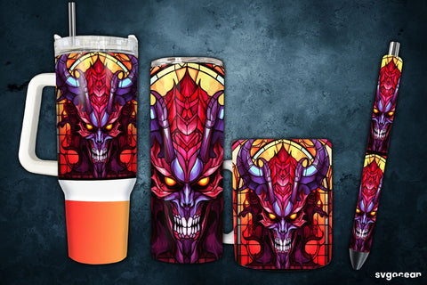Halloween Demon Bundle | Tumbler | Mug | Pen Sublimation SvgOcean 