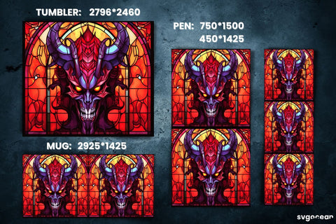 Halloween Demon Bundle | Tumbler | Mug | Pen Sublimation SvgOcean 