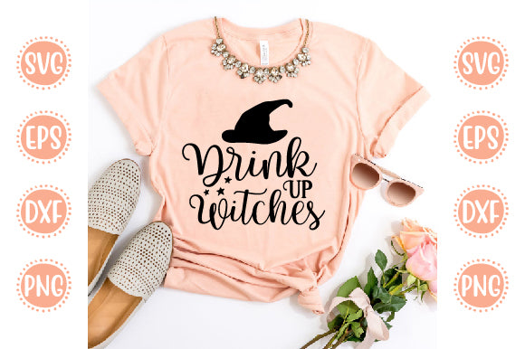 Halloween Design Drink Up Witches SVG SH_Tee store 