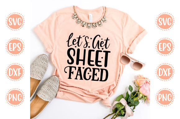 Halloween Design Let's Get Sheet Faced SVG SH_Tee store 