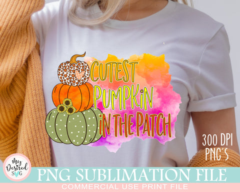 Halloween Design PNG, Cutest Pumpkin In The Patch, Peace, Love, Pumpkin Spice, Pumpkin Design, Halloween png, Sublimation Designs Downloads Sublimation MyDesiredSVG 