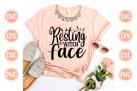 Halloween Design Resting Witch Face SVG SH_Tee store 