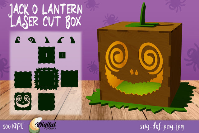 Halloween Design SVG. 3D Jack o Lantern Laser Cut. Halloween. SVG Evgenyia Guschina 