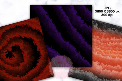 Halloween Digital Papers Background Set Digital Pattern SineDigitalDesign 