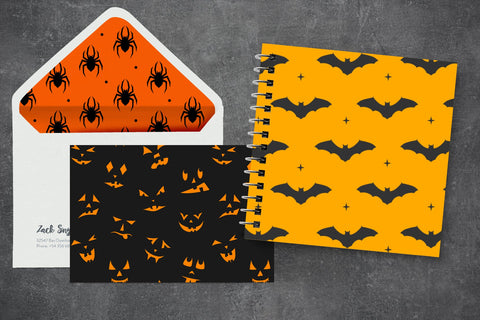 Halloween Digital Papers, seamless pattern backgrounds SVG Digital Rainbow Shop 