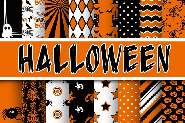 Halloween Digital Papers Sublimation Old Market 