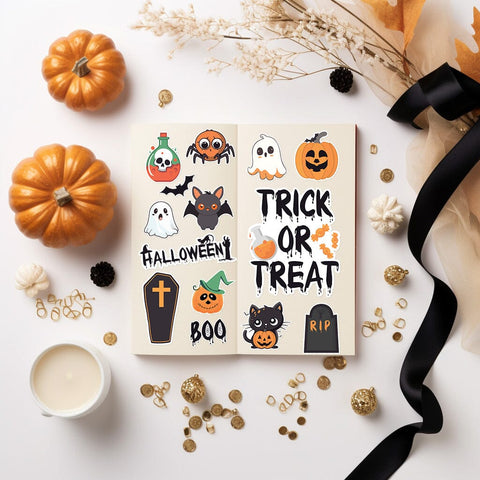 Halloween Digital Sticker Pack PNG Sublimation ElenDesigns 