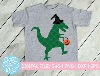 Halloween Dinosaur | Fall SVG Cut File SVG Crazy Crafty Lady Co. 