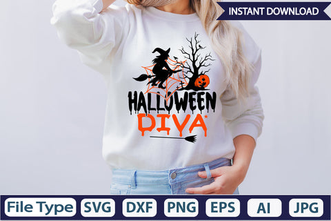 Halloween Diva SVG Cut File SVGs,Quotes and Sayings,Food & Drink,On Sale, Print & Cut SVG DesignPlante 503 