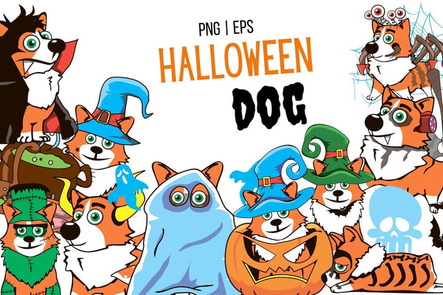 Halloween Dog Clipart Sublimation SvgOcean 
