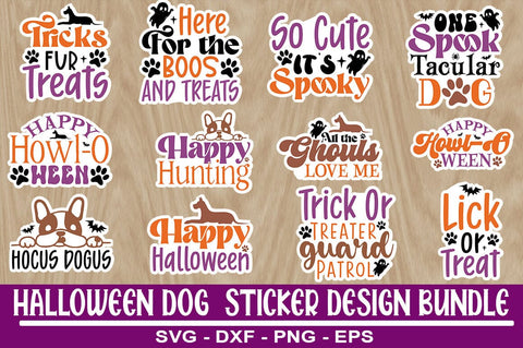 Halloween Dog Sticker Design Bundle SVG CraftingStudio 