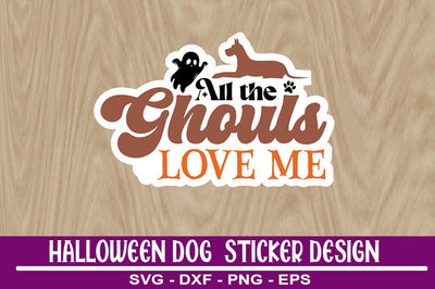 Halloween Dog Sticker Design Template SVG CraftingStudio 