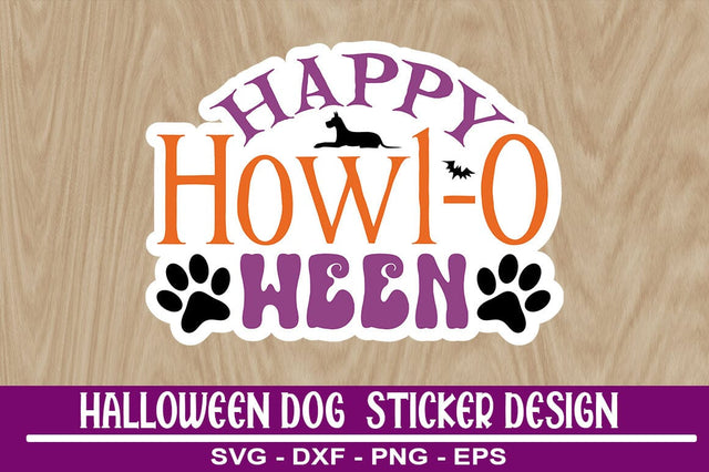 Halloween Dog Sticker Design Template SVG CraftingStudio 