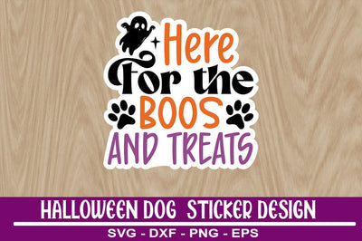 Halloween Dog Sticker Design Template SVG CraftingStudio 